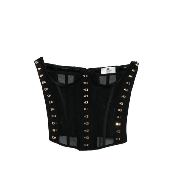 Elisabetta Franchi Black Tops - Vests & Tank Tops Women